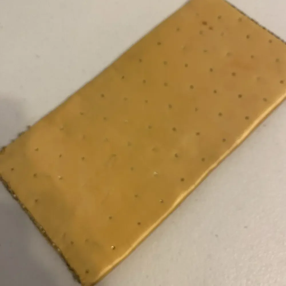 Vintage Japanese La Royal Product Long Wallet Silk Beaded Yellow Gold Asian Core